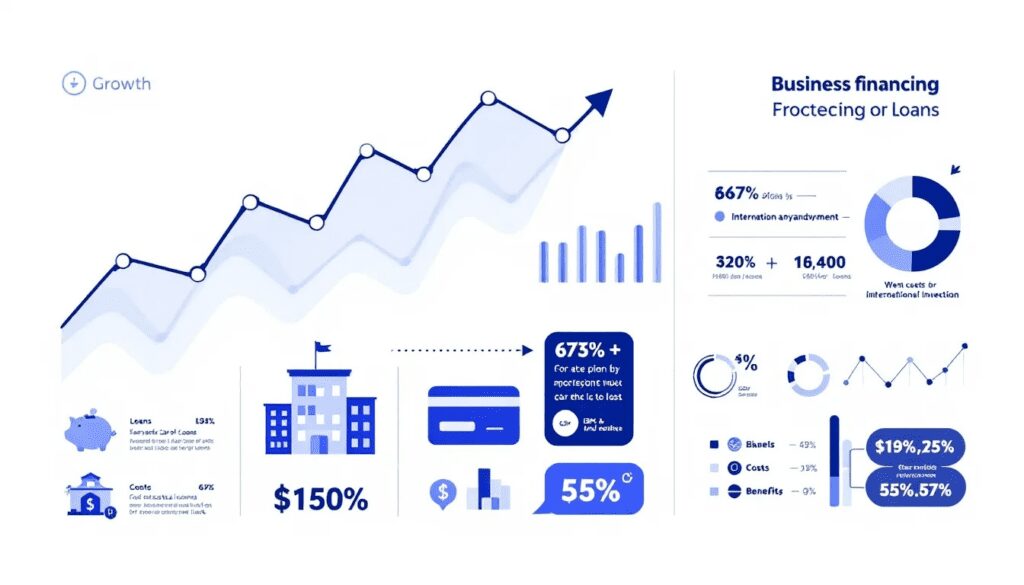 Various business financing options displayed visually